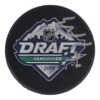 Spencer Knight Signed 2019 NHL Draft Logo Hockey Puck (JSA) at PristineAuction.com