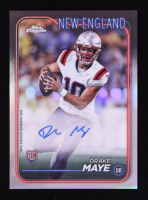 Drake Maye 2024 Topps Chrome Rookie Autographs Refractors #RADMA RC at PristineAuction.com
