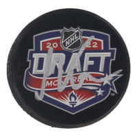 Marco Kasper Signed 2022 NHL Draft Logo Hockey Puck (JSA) at PristineAuction.com