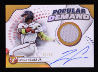 Ronald Acuna Jr. 2024 Topps Pristine Popular Demand Autograph Relics Gold Refractors #DPARRA #1/50 at PristineAuction.com