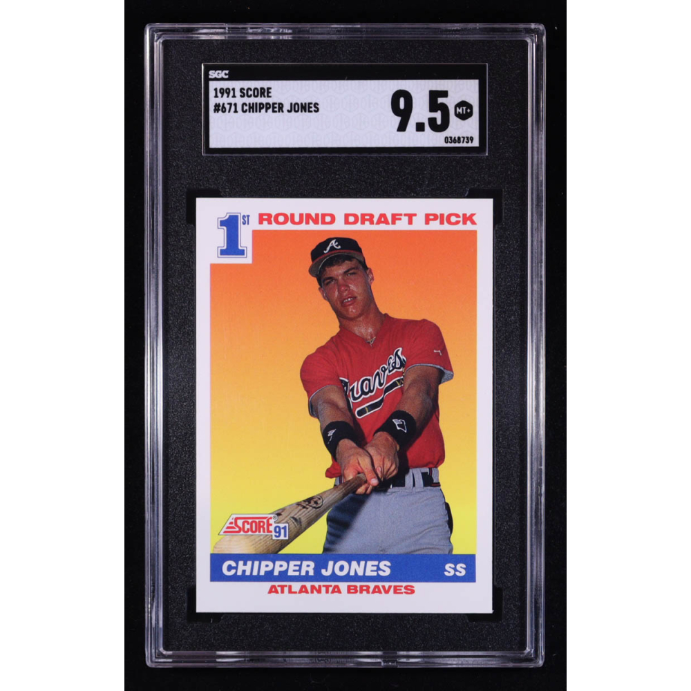 Chipper Jones 1991 Score #671 RC (SGC 9.5) at PristineAuction.com