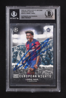Lamine Yamal 2023-24 Topps UEFA Club Competitions European Nights #EN10 RC (BGS | Authentic Autograph) at PristineAuction.com