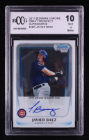 Javier Baez 2011 Bowman Chrome Draft Prospect Autographs #JBA RC (BCCG 10) at PristineAuction.com