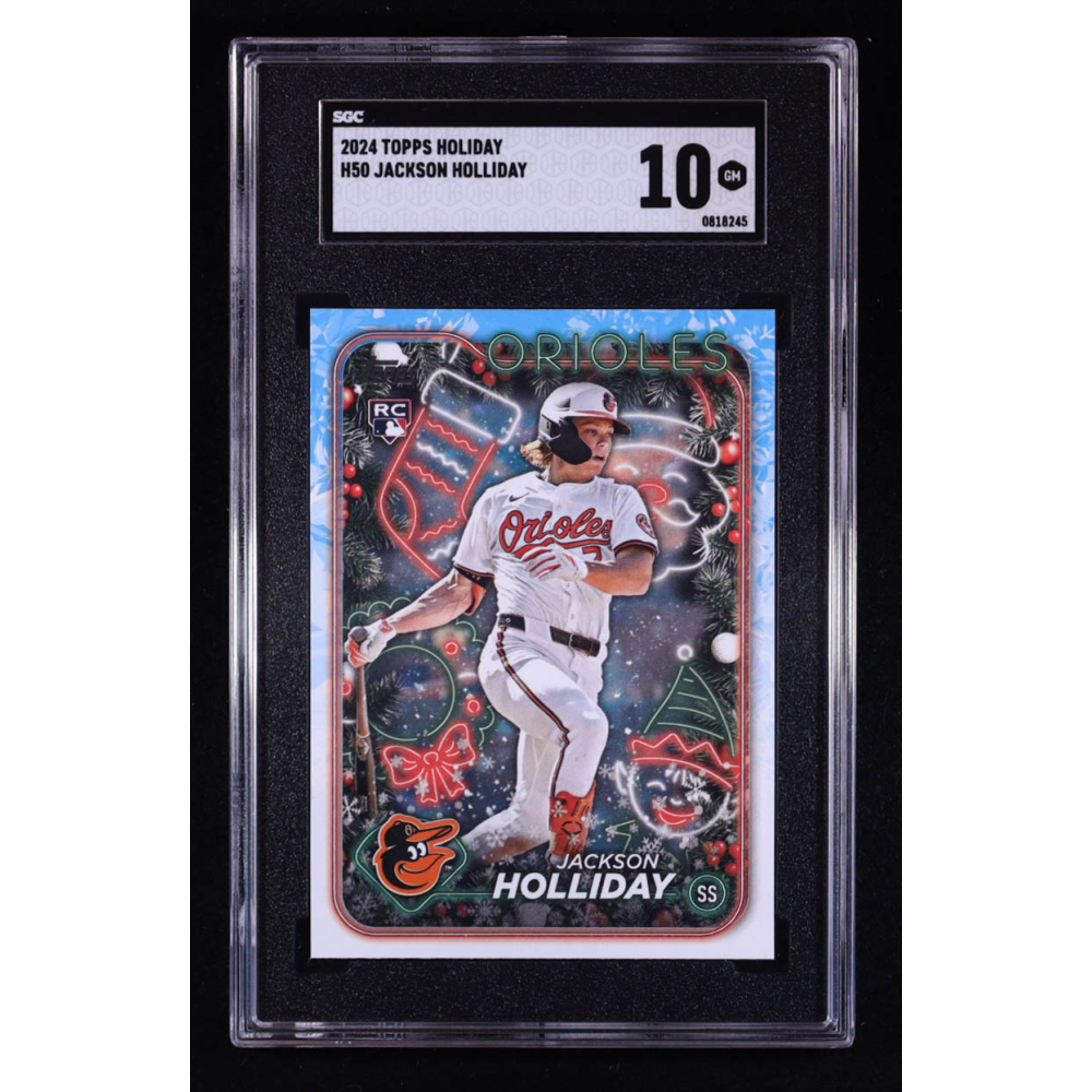 Jackson Holliday 2024 Topps Holiday #H50 RC (SGC 10) at PristineAuction.com