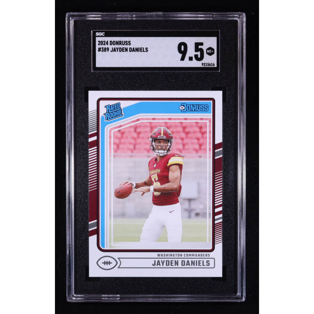 Jayden Daniels 2024 Donruss Rated Rookie #389 RC (SGC 9.5) at PristineAuction.com