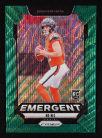 Bo Nix 2024 Panini Prizm Emergent Prizms Green Wave #3 RC at PristineAuction.com