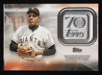Willie Mays 2021 Topps 70th Anniversary Commemorative Logo Patches #70LPWM at PristineAuction.com