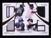 Aaron Judge / Hunter Renfroe / David Dahl / Josh Bell 2017 Immaculate Collection Immaculate Quad Players Memorabilia #9 #86/99 RC at PristineAuction.com