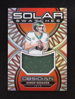 Aaron Rodgers 2024 Panini Obsidian Solar Swatches Silver #14 #02/99 at PristineAuction.com