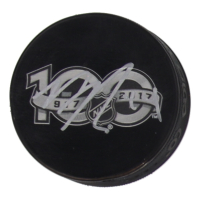 Nick Suzuki Signed NHL Centennial Logo Hockey Puck (JSA) at PristineAuction.com