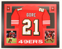Frank Gore Signed Custom Framed Jersey Display (Beckett) at PristineAuction.com