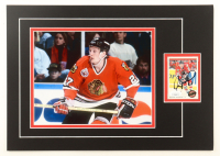 Jeremy Roenick Signed Blackhawks 12x17 Custom Matted 1992-93 O-Pee-Chee #5 Trading Card Display (JSA) at PristineAuction.com