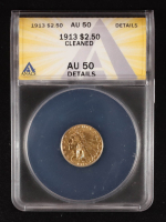 1913 $2.50 Indian Gold Eagle Quarter (ANACS AU50 Details) at PristineAuction.com