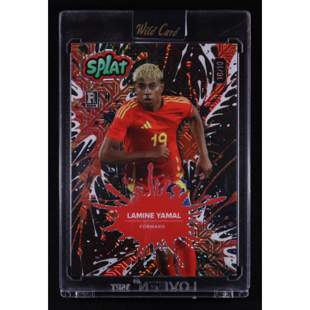 Lamine Yamal 2024 Wild Card Splat Background 1 Orange Mojo #SBORA01-LY2 #10/10 RC at PristineAuction.com