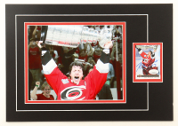 Rod Brind'Amour Signed Hurricanes 12x17 Custom Matted 2020-21 Upper Deck Canvas Legends Autographs #C97 Trading Card Display (JSA) at PristineAuction.com