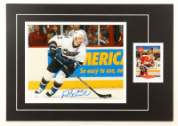 Peter Bondra Signed Capitals Custom Matted Photo with Trading Card (JSA) at PristineAuction.com