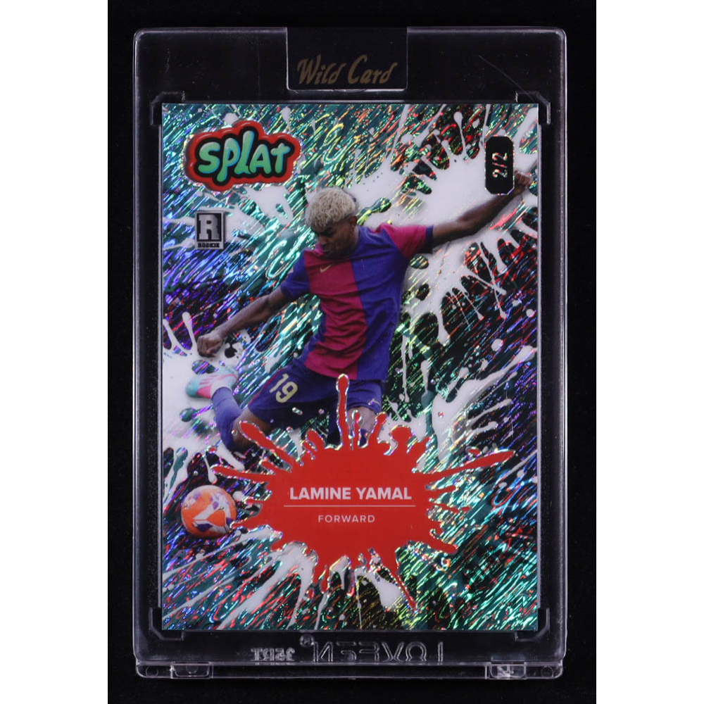 Lamine Yamal 2024 Wild Card Splat Background 4 Teal Shimmer #SBTEAL04-LY3 #2/2 RC at PristineAuction.com