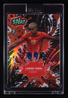 Lamine Yamal 2024 Wild Card Splat Background 1 Orange Rainbow Foil #SBORA01-LY1 #01/10 RC at PristineAuction.com