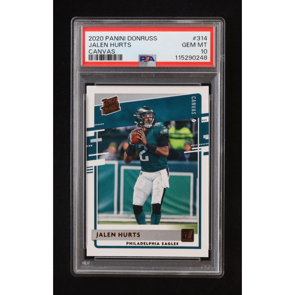 Jalen Hurts 2020 Donruss Canvas RR #314 RC (PSA 10) at PristineAuction.com