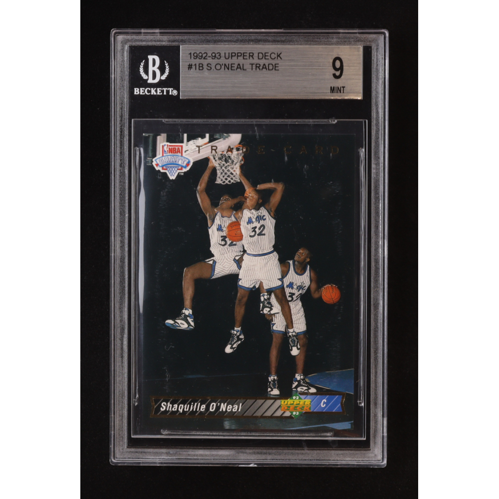 Shaquille O'Neal 1992-93 Upper Deck #1B Trade RC (BGS 9) at PristineAuction.com