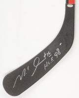 Michel Goulet Signed Blackhawks Hockey Stick Inscribed "HOF 98" (Schwartz) at PristineAuction.com