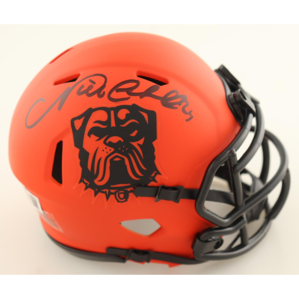 Nick Chubb Signed Georgia Bulldogs Rave Alternate Speed Mini Helmet (Beckett) at PristineAuction.com