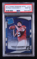 Patrick Mahomes II 2017 Donruss Optic #177 RR RC (PSA 10) at PristineAuction.com