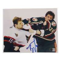 Derek Boogaard Signed Wild 8x10 Photo (Beckett) at PristineAuction.com