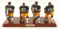 2001 Danbury Mint Steelers Ceramic Figures Display Signed By (4) with Dwight White, Ernie Holmes, Joe Greene & L. C. Greenwood (Beckett) at PristineAuction.com