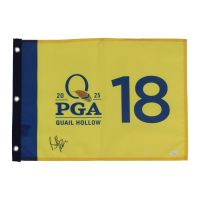Brooks Koepka Signed 2025 Quail Hollow Pin Flag (JSA) at PristineAuction.com