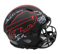 Bills Full-Size Authentic On-Field Eclipse Alternate Speed Helmet Signed By (4) with Jim Kelly, Andre Reed, Thurman Thomas & Marv Levy (Beckett) at PristineAuction.com