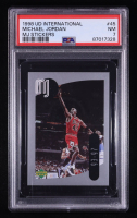 Michael Jordan 1998 Upper Deck MJ Sticker Collection #45 (PSA 7) at PristineAuction.com
