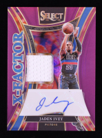 Jaden Ivey 2024-25 Select X-Factor Memorabilia Signatures Purple Prizms #7 #82/99 at PristineAuction.com