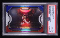 LeBron James 2020-21 Panini Prizm Prizms Red White and Blue #1 (PSA 8) at PristineAuction.com