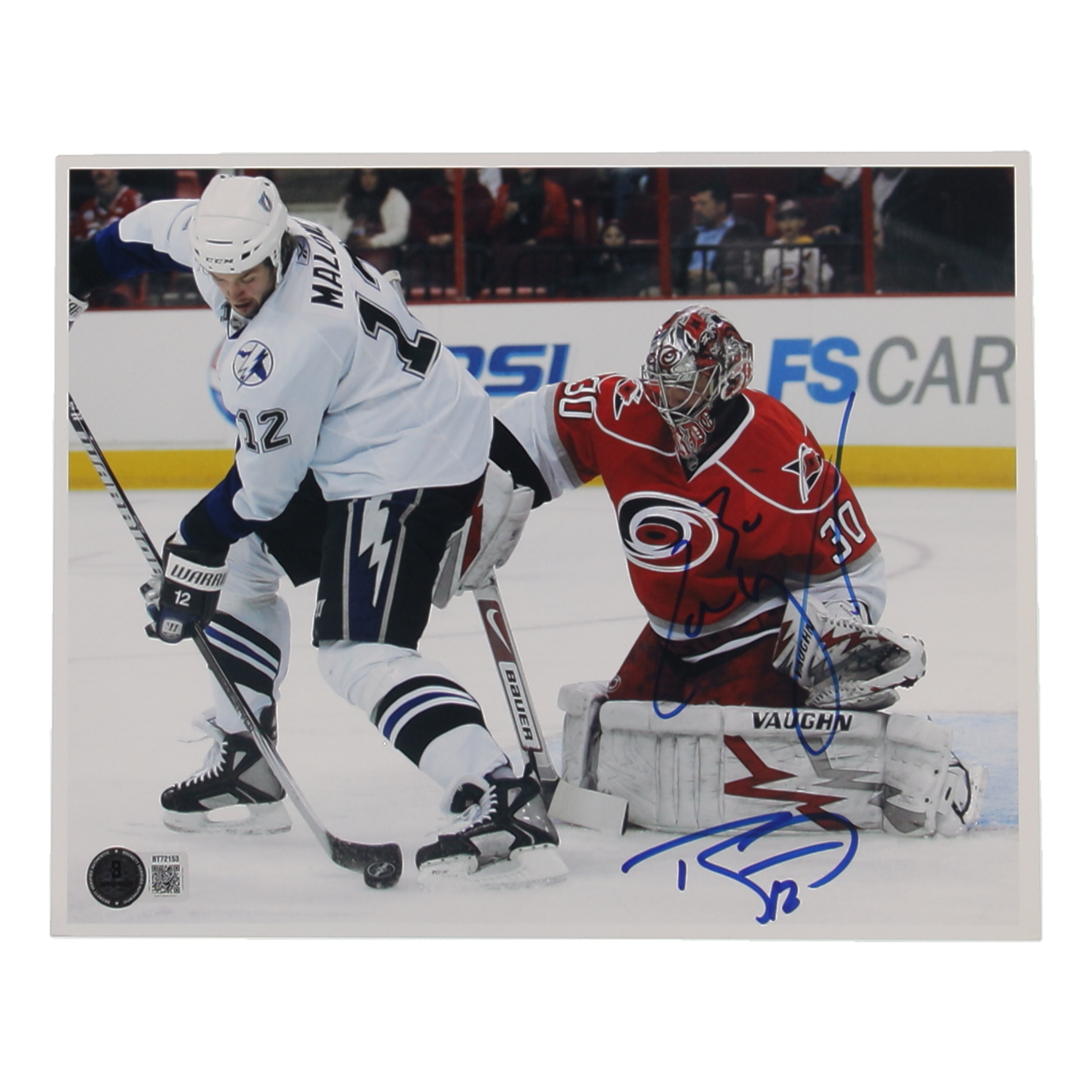 Cam Ward & Ryan Malone Signed 8x10 Photo (Beckett) at PristineAuction.com Cam Ward & Ryan Malone Signed 8x10 Photo (Beckett) at PristineAuction.com
