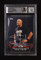 "Stone Cold" Steve Austin Signed 2018 Topps WWE Then Now Forever 25 Years of RAW #RAW6 Stone Cold Steve Austin Injures the Leg of Bret "Hit Man" Hart (BGS | Auto 10) at PristineAuction.com