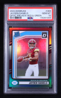 Jayden Daniels 2024 Donruss Optic Rated Rookies Preview Red and Green #389 RC (PSA 10) at PristineAuction.com