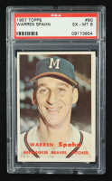 Warren Spahn 1957 Topps #90 (PSA 6) at PristineAuction.com