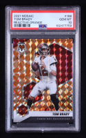 Tom Brady 2021 Panini Mosaic Mosaic Reactive Orange #186 (PSA 10) at PristineAuction.com