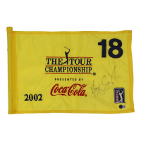 Vijay Singh Signed 2002 The Tour Championship Pin Flag (Beckett) at PristineAuction.com