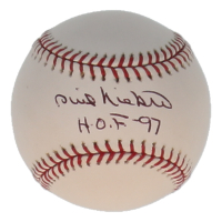 Phil Niekro Signed OML Baseball Inscribed "HOF 97" (Beckett) at PristineAuction.com