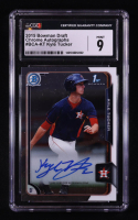 Kyle Tucker 2015 Bowman Chrome Draft Draft Pick Autographs #BCAKT RC (CGC 9) at PristineAuction.com