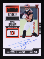 Chase Brown 2023 Panini Contenders Opening Kickoff Ticket #105 Autograph RC at PristineAuction.com