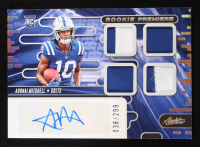 Adonai Mitchell 2024 Absolute Rookie Premiere Materials Autographs Quad #213 #038/299 RC at PristineAuction.com