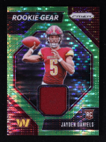 Jayden Daniels 2024 Panini Prizm Rookie Gear Neon Green Pulsar #2 RC at PristineAuction.com