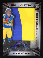 Blake Corum 2024 Panini Black Sizeable Rookie Jersey Signatures Ruby #19 #12/15 RC at PristineAuction.com