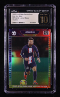 Lionel Messi 2023 Leaf Web Exclusives Pro Set Rainbow #PSG32 #3/5 (CGC 10 | Pristine Black Label) at PristineAuction.com