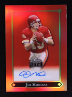 Joe Montana 2025 Leaf Metal Autographs Prismatic Red #92LJM3 #11/15 at PristineAuction.com