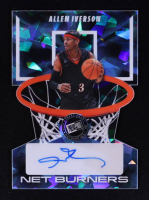 Allen Iverson 2024 Leaf Collective Net Burners Autographs Crystal Light Blue #NBAI1 #2/10 at PristineAuction.com