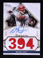 Mike Trout 2022 Topps Luminaries Hit Kings Autograph Relics #HKARMTR 15/15 at PristineAuction.com